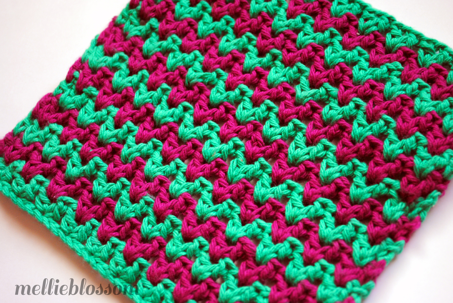 Free Crochet Dishcloth Pattern Zigzag 2 mellie blossom