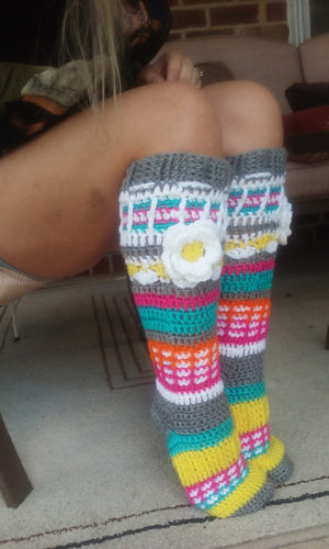 Free Spirit Knee High Slipper Socks