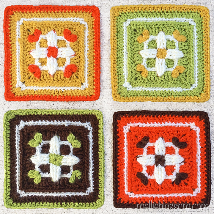Crochet Squares - March - mellieblossom.com