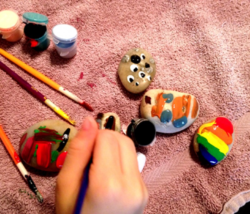 Painted Easter Egg Rocks A Kids Craft Mellie Blossom